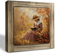 Autumn Reader Wood Plaque Sign, Fall Home Desk Shelf Decor Sign 14 by XJCUG