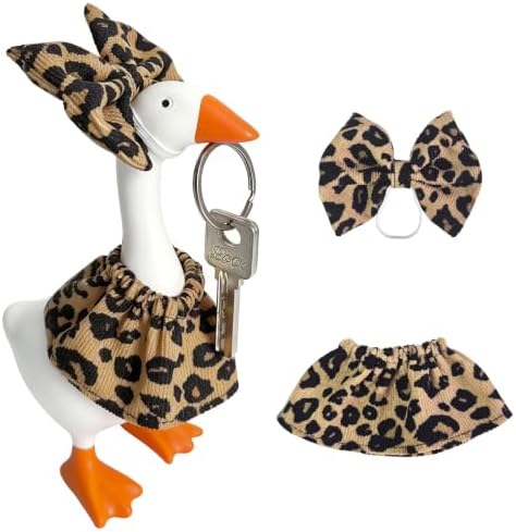 Desk Goose Statue 7 Inch with Outfit for Home Office Decor by Unknown