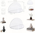 ROYALITA 2-Pack Small Acrylic Shelves Room Decor Floating Shelves, Clear - Image 3