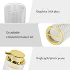 4pcs Clear Glass Bathroom Accessories Set - Image 6