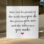 Motivational Artwork Wood Box Sign Rustic Farmhouse Style May You Be Proud of the Work Wood Block Plaque 5 X 5 Inches Home Office Desk Sign Decor for Presents - Image 5