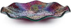 MDLUU Mosaic Centerpiece Tray, 11.6" Decorative Glass Plate, Home Decor Glass Bowl for Dining Room Table, Coffee Table, Gift (Multicolored Purple) by MDLUU