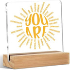 Inspirational Acrylic Sign Decor Motivational Quote Home Office Table Decor by Unknown