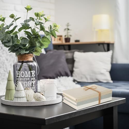 Feifeiya 3 Pieces Faux Decorative Books Set for Home Decor,Light Green - Image 4