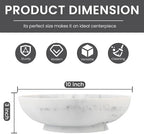 L'ARL GMVOI Large Decorative Bowl,Modern Fruit Bowl for Kitchen Counter,Handicraft Decorative Bowls for Home Decor,Stylish Key Bowl for Entry Table,Artificial White Marble - Image 4