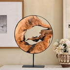WELLAND Cedar Wood Sculpture, Natural Tabletop Decor Accent by WELLAND