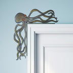 FairySandy Metal Octopus Door Topper Decor Ocean Door Frame, Vintage Color - Image 3