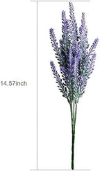 Artificial Lavender Flowers Bouquet in Purple, Fake Plants Christmas Decorations Ornaments for Home Decor Wedding Garden Office Patio Decoration Party Arrangement Outdoor Indoor - 8 pcs - Image 5