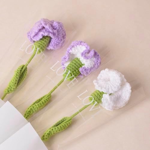 10 Pcs Hand-woven Carnations, Crochet Carnation Flower Bouquet, Multicolor - Image 4