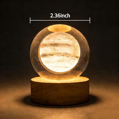 3D Jupiter Crystal Ball 2.4in Universe Gifts for Space Lovers - Image 2