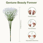 200 Pcs Babys Breath Artificial Flowers White Baby's Breath Plastic Flowers Artificial Bulk,Faux Flowers,Gypsophila Small Fake Flowers Baby Breath for Wedding Decor, Party, Home & Garden Decoration - Image 2