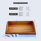 Handicrafts Home Large Decorative Storage Box with Lid– 8x6x1.5” Coffee Table Organizer, Keepsake-Decorative Boxes for Home Decor, Stylish Decorative Box for Office Décor-Carnaby Hip - Image 4