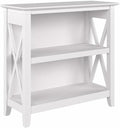 Bush Home Key West Small 2 Shelf Bookcase in Pure White Oak, Compact Home by BushHome
