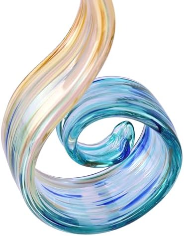 11.4" Tall Hand-Blown Glass Flame Sculpture Art Figurines Home Decor Coffee Ornament Statue - Image 6
