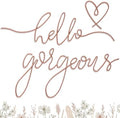Hicarer Metal Hello Gorgeous Wall Art Minimalist Wall Decor, Rose Gold by Hicarer