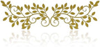 ESTART 2 Pcs Metal Tree Leaf Wall Art Vine Branch Decor, Gold by ESTART