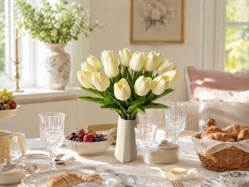 Mandy's 20pcs Artificial Cream Tulips - Image 5