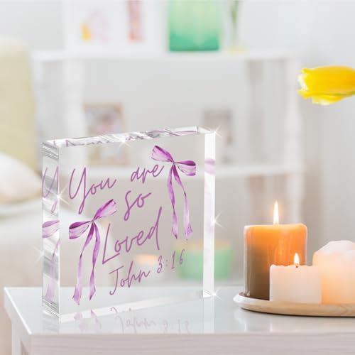 Coquette Purple Bow Room Decor, for Girls Room, Christian Gifts for Women - Image 3
