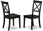 East West Furniture DLBO3-BLK-W 3 Piece Dining Table Set - Image 4