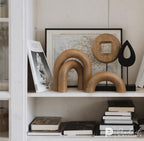 Wooden Arch Decor Set of 3, Scandinavian Wood Decorative Objects - Image 5