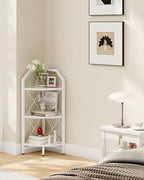 CHOEZON 3-Tier Corner Shelf, Industrial Corner Bookshelf, 35.4" Storage Stand, Plant Stand Display Shelf, Bookcase for Bedroom, Living Room, Home Office, White TCJ03WB - Image 6