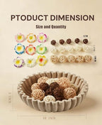 Ruffle Decor Large Decorative Bowl,fruit bowl kitchen stone bowl,bowl decor,Trendy home decor large Stylish Key Bowl for Entry Table - Image 2