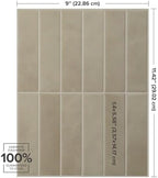 Smart Tiles Peel and Stick backsplash, Stacked Taupe Beige, 11.43"x9" - Image 4