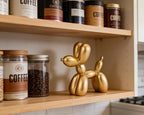 4 Inch Matte Gold Balloon Dog Sculpture - Image 4