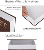 Premium Linen Faux Book Box Set of 2: Aesthetic Book Safe with Hidden Storage for Living Room Console Table & Bookshelf Decor, Home Organizer, Green & Beige, Tallest 10.67in - Image 6
