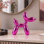 Glossy Balloon Dog Statue Home Decor Modern Art Funky Statues for Coffee Table and Kitchen Figurines Living Room Decor Trendy Color Scheme Room Decor Aesthetic (6.6*6.6*2.8inch, Rose red) - Image 6