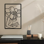 CHENGU 3 Pieces Metal Minimalist Abstract Woman Wall Art Line Drawing Wall Art Decor Single Line Female Home Hanging for Kitchen Bathroom Living Room - Image 3