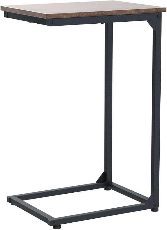 AMHANCIBLE C Shaped Side Table, End Tables Living Room Set of 2, Slide Under - Image 5