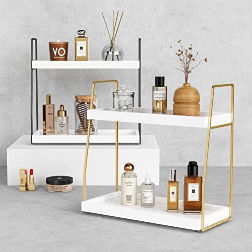 Forbena Bathroom Organizer Countertop, Gold Bathroom Counter Sink Organizer - Image 6