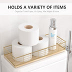Toilet Paper Storage Basket, 16" Large Oak Wood Toilet Paper Basket - Image 2