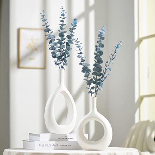 20 PCS 18.5" Artificial Eucalyptus Stems, Real Touch Leaves, Blue - Image 4