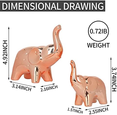 A Pair Elephant Statue Home Decor,Modern Figurines,Sculpture for Office - Image 2