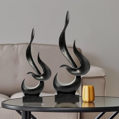 Small Fire Flame Sculpture, Art Modern Abstract Statue, Shelf Accents Decor - Image 6