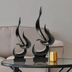 Small Fire Flame Sculpture, Art Modern Abstract Statue, Shelf Accents Decor - Image 6