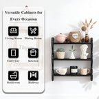 100% Solid Wood Floating Shelf, Vintage Wall Shelves Wall Mounted Storage Rack 3-Tier, Farmhouse Decor Hanging Shelf Display Shelves for Apartment, Living Room and Bedroom - Image 6