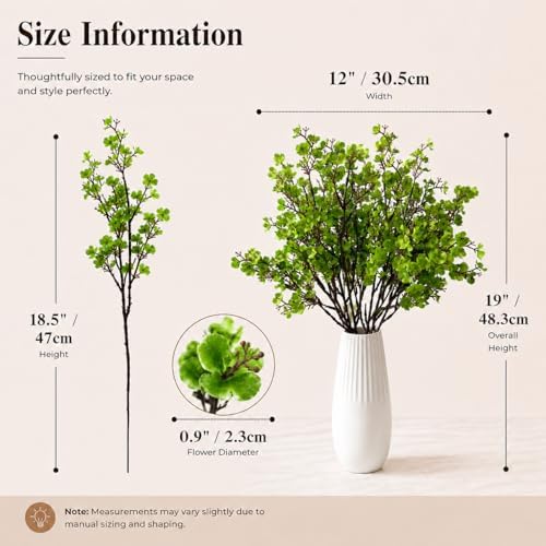 Mandy's 6 Bundles Artificial Green Baby’s Breath Flowers - Image 3