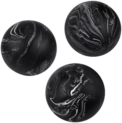 Creative Scents Black Marble Look SMALL 2.75” Decorative Balls for Bowls – Set of 3 Decorative Orbs Spheres for Coffee Table Centerpiece, Dining Table, Living Room - Modern Bowl Fillers for Home Décor by CreativeScents