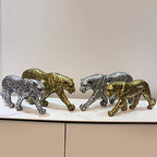 Silver Cheetah 7.1" H Statue, Cheetah Figurine Home Décor Realistic Antique Classical Leopard Statues Living Room Decor Ornament Figurine - Image 6