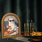3D Funny Pizza Cat Wall Art Sign for Kitchen Decor, Cool Sunglasses Cat Portrait Decor, 8x10 Inch - Image 5