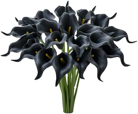Mandy's 20pcs Black Calla Lily Artificial Flowers by Mandys