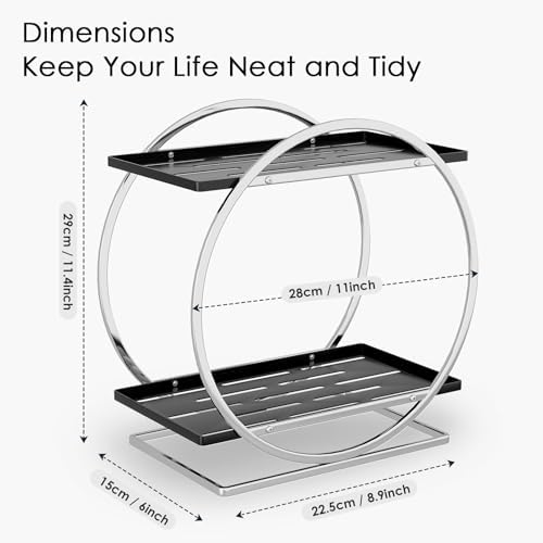 Bathroom Counter Organizer, 2-Tier Perfume Organizer for Dresser - Image 3