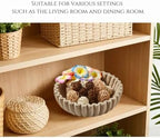 Ruffle Decor Large Decorative Bowl,fruit bowl kitchen stone bowl,bowl decor,Trendy home decor large Stylish Key Bowl for Entry Table - Image 3