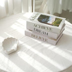 3 PCS Faux Decorative Books for Home Decor-Coffee Table Books Decor-Aesthetic Fake/Faux Books for Decoration,libros Decoration for Coffee Table, Shelf Accessories (Believe Achieve Dream) by YOYMJBY
