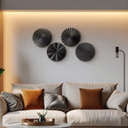 Hicarer 4 Pcs 12 Inch Black Metal Wall Art Decor Modern Sunburst Decor - Image 6
