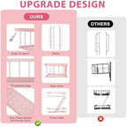 SweetSage Fire Escape Shelf - Pink Wall Decor Floating Shelves, Cute Metal Ladder Shelving for Bedroom, Home Decor Display (3-Tier) - Image 4