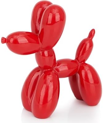 4 Inch Glossy Red Balloon Dog Sculpture by AMOIENSIS
